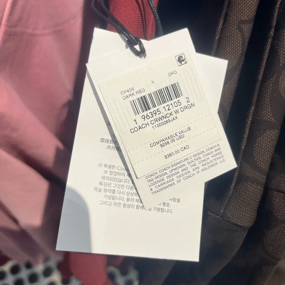 NWT Coach Outlet New Year Crewneck With Dragon - Picture 8 of 8